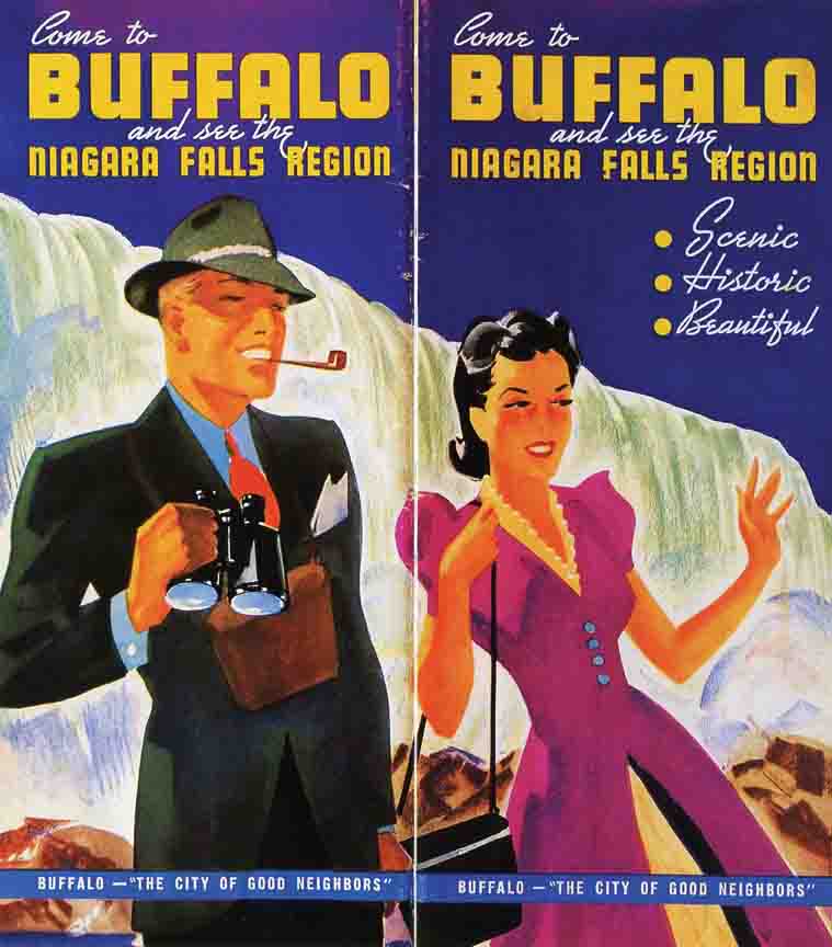 Buffalo-Niagara-Map | Vintage Road Trip Collection