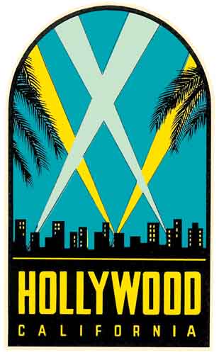 Hollywood-CA-Lights | Vintage Road Trip Collection