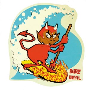 Devil Surfer Sticker – Island Surf Co