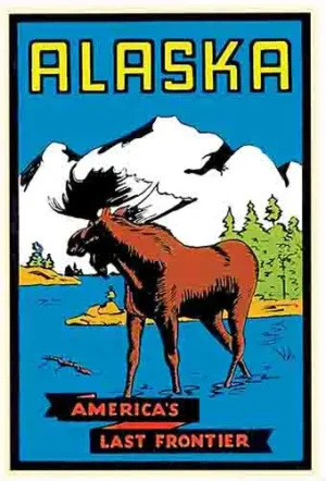 Alaska-Moose Toon