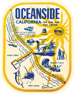 Oceanside- CA- Yellow Map