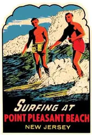 Surfing at Point Pleasant Beach NJ