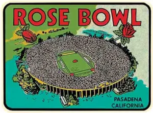 Rose Bowl Pasadena CA aerial