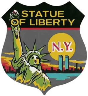 Statue Of Liberty NYC shield
